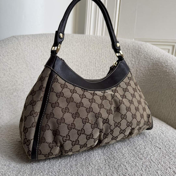 Gucci GG Canvas Abbey Brown Shoulder Bag