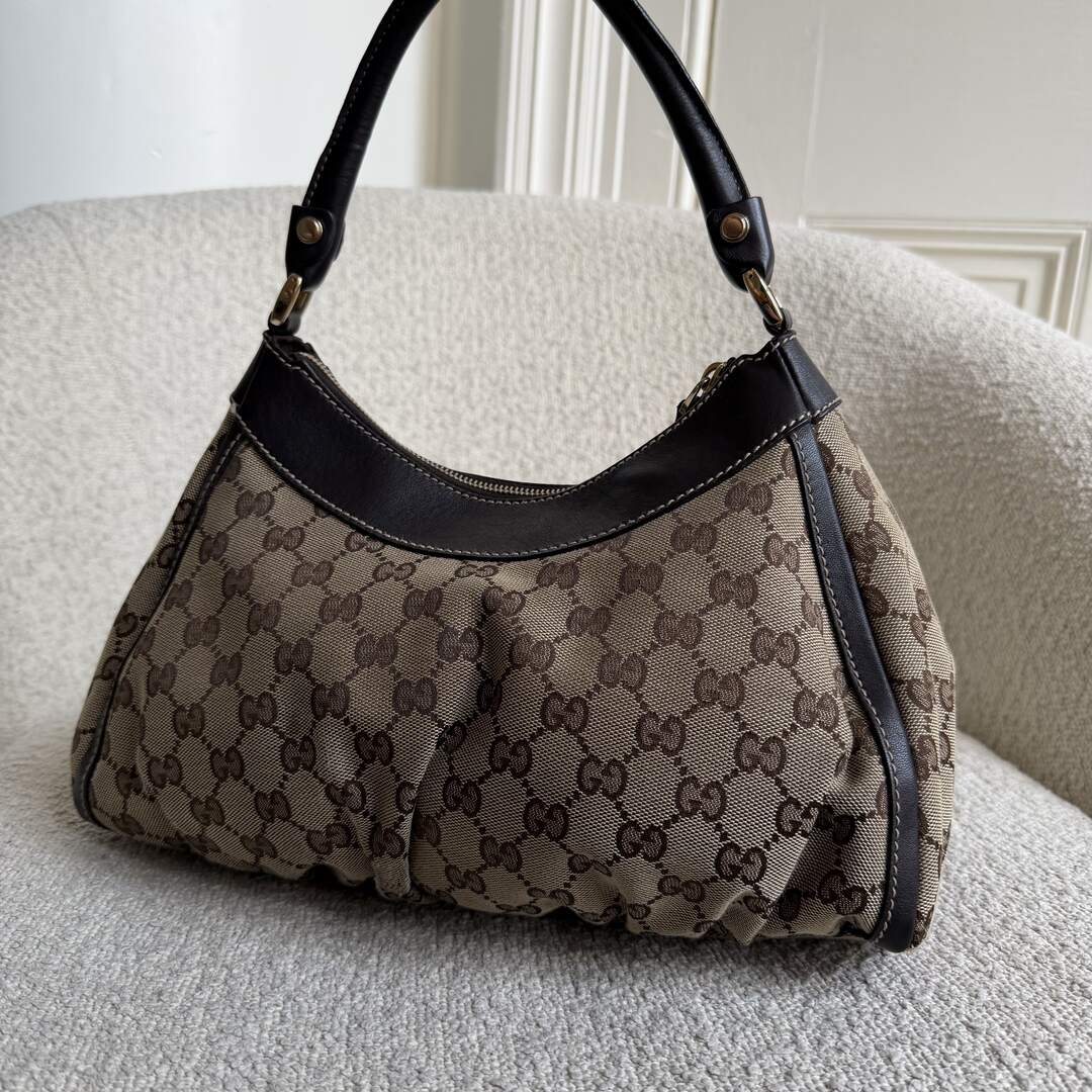 Gucci GG Canvas Abbey Brown Shoulder Bag