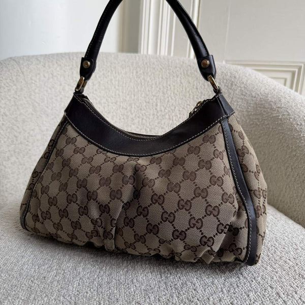 Gucci GG Canvas Abbey Brown Shoulder Bag