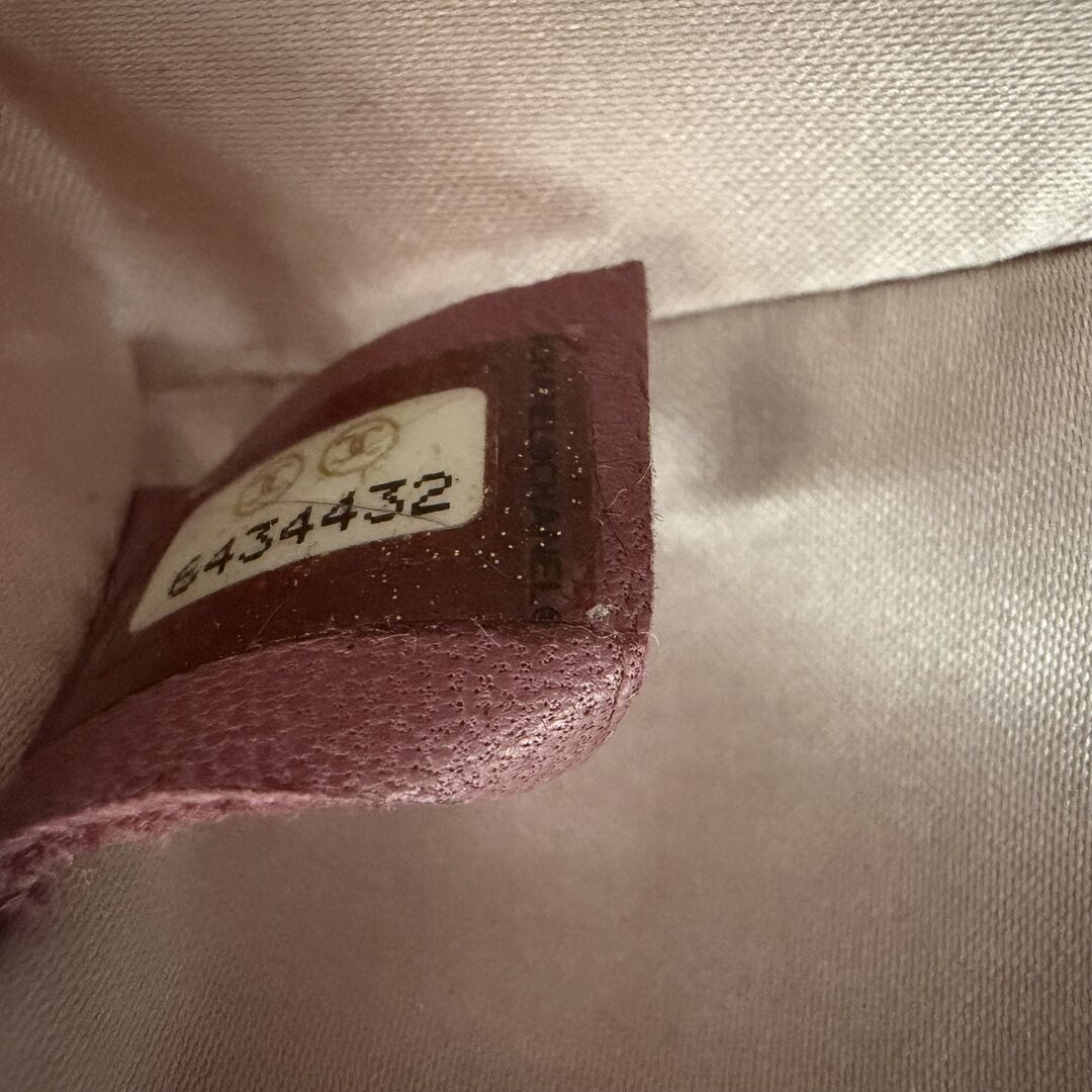 2002 Chanel East West Travel Line Pink Flap Shoulder Bag