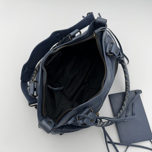 2014 Balenciaga First Blue Leather Bag