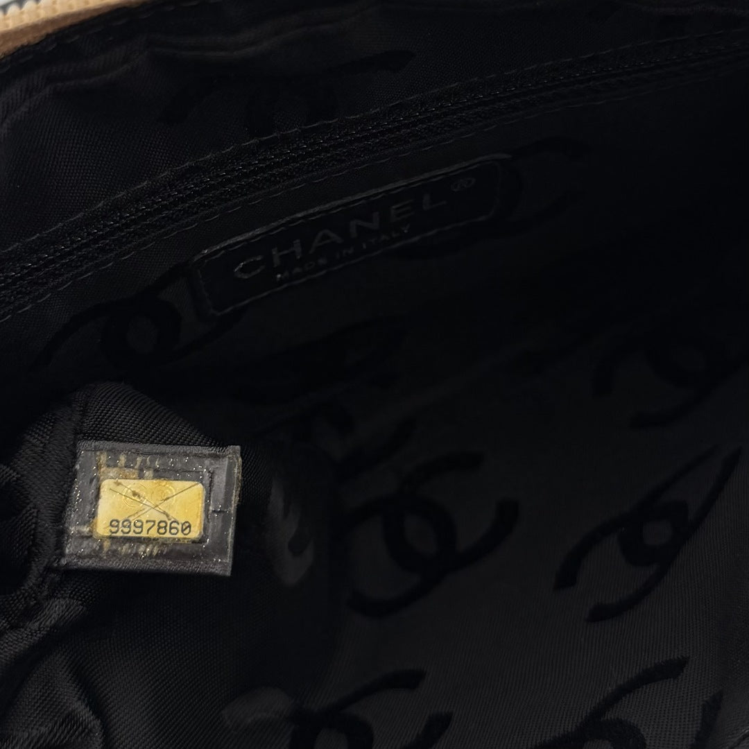 2004 Chanel Cambon Quilted Beige Mini Shoulder Bag