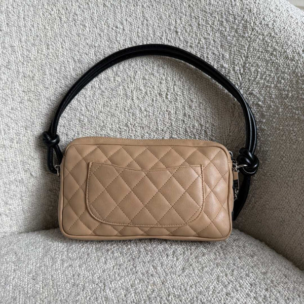2004 Chanel Cambon Quilted Beige Mini Shoulder Bag