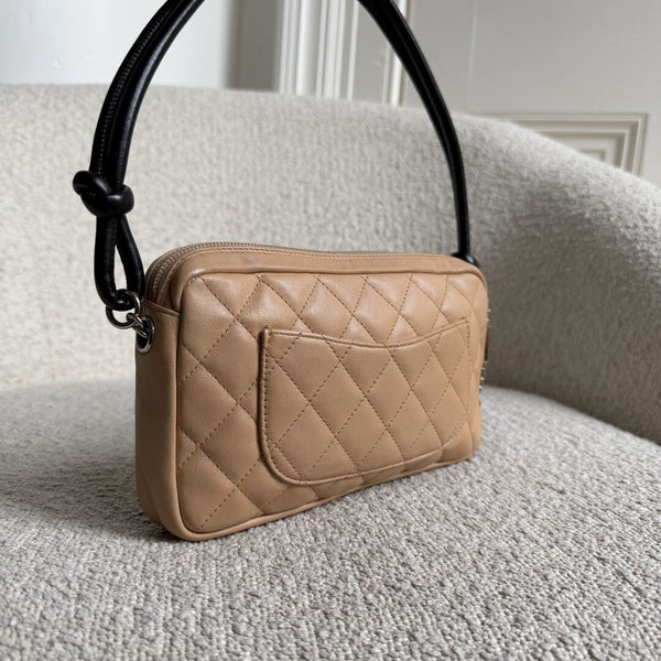 2004 Chanel Cambon Quilted Beige Mini Shoulder Bag