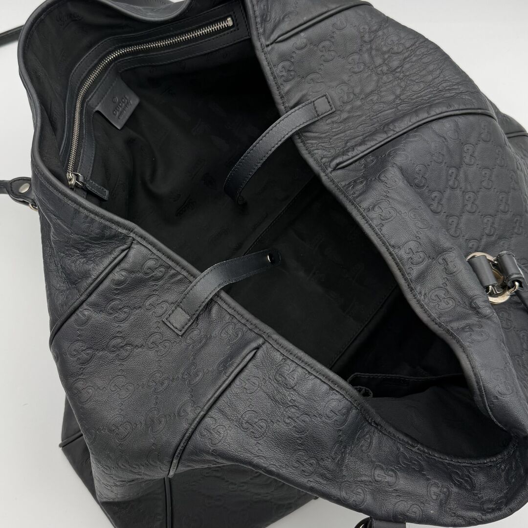Gucci Guccissima Twins Leather Black Tote Bag