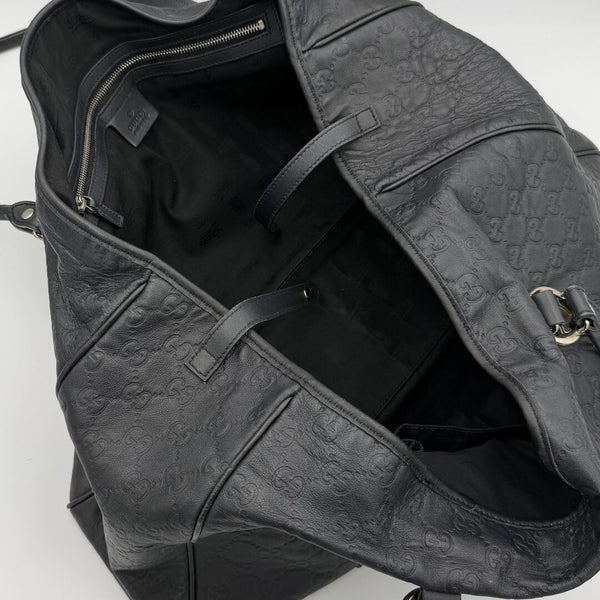 Gucci Guccissima Twins Leather Black Tote Bag