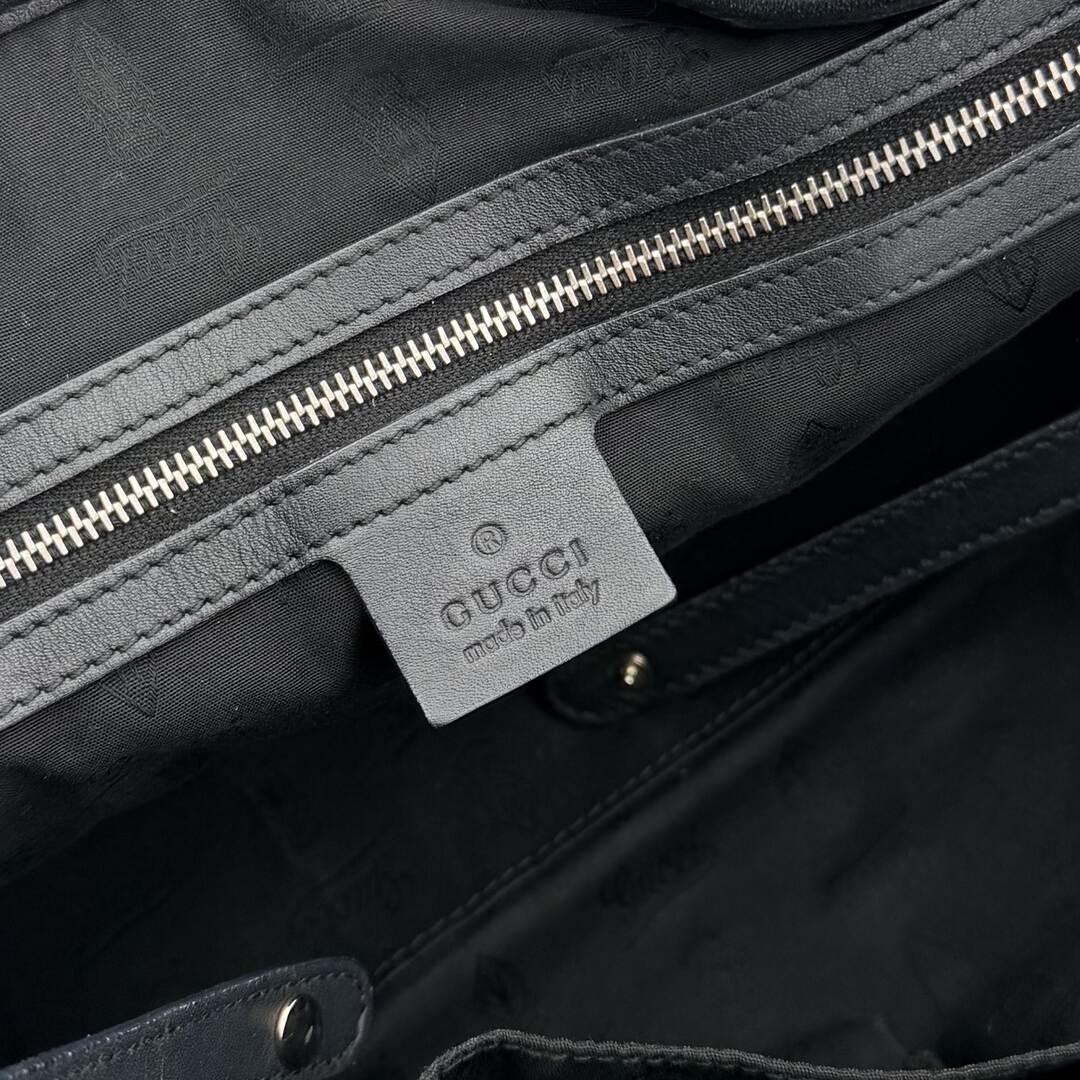 Gucci Guccissima Twins Leather Black Tote Bag