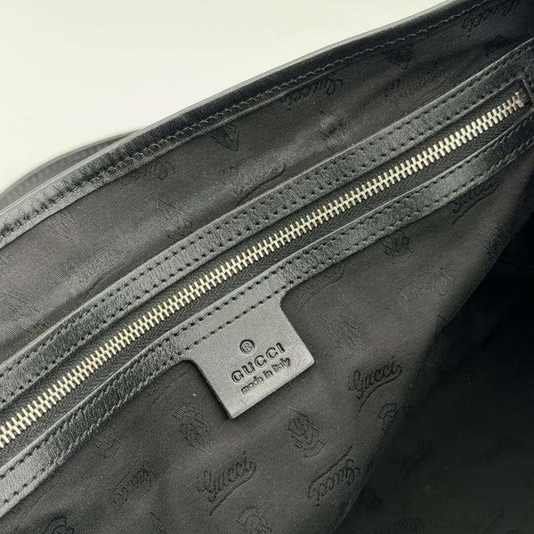 Gucci GG Twins Black Leather Tote Bag