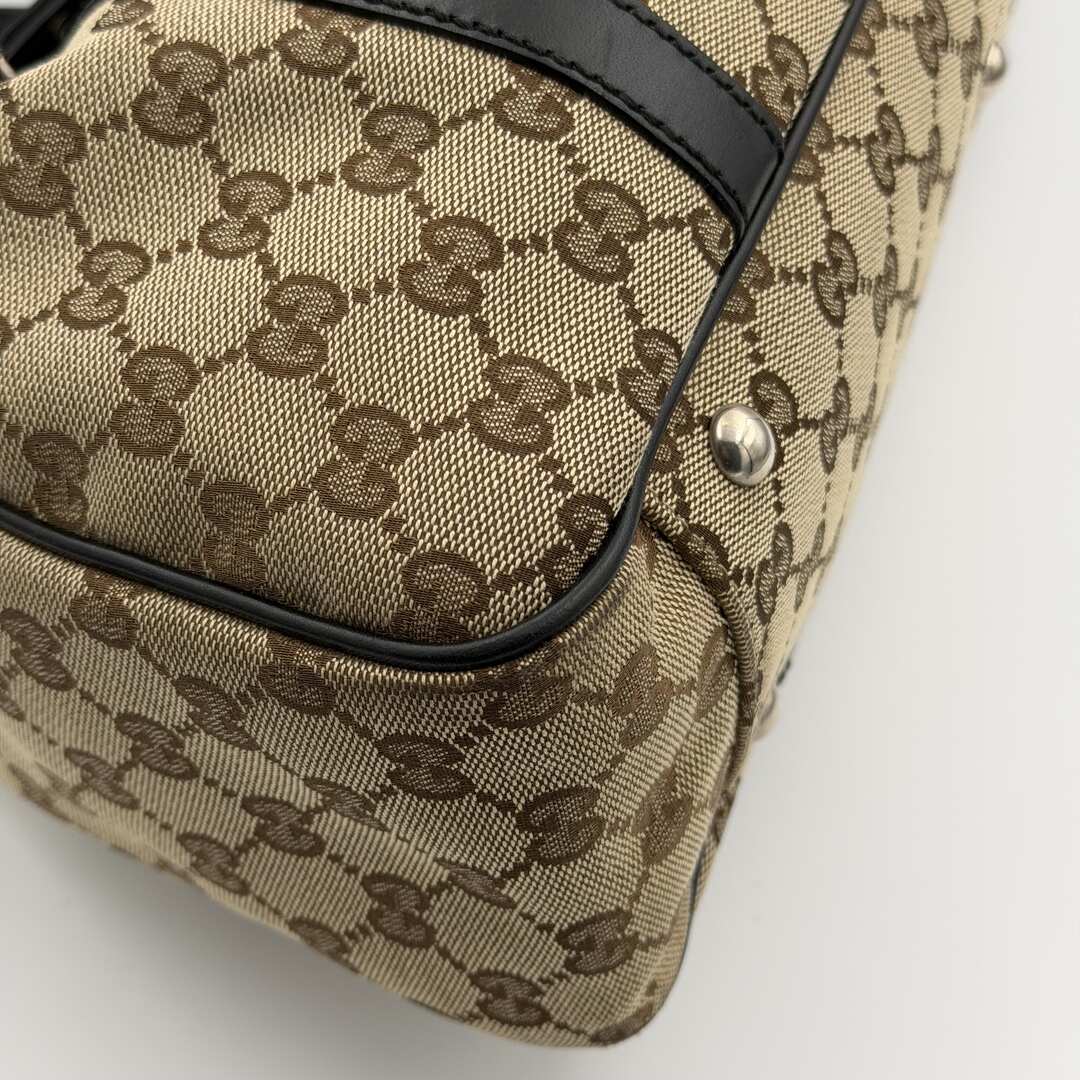 Gucci GG Twins Black Leather Tote Bag