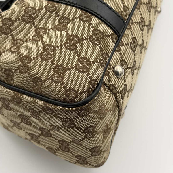 Gucci GG Twins Black Leather Tote Bag