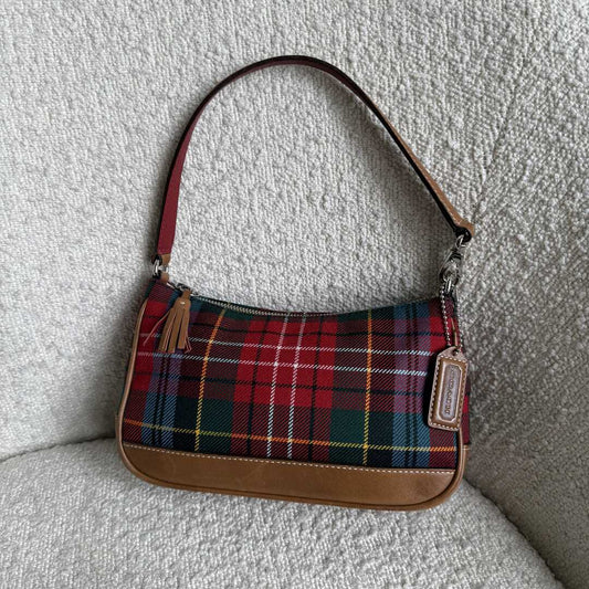 Coach Demi Plaid Shoulder Bag