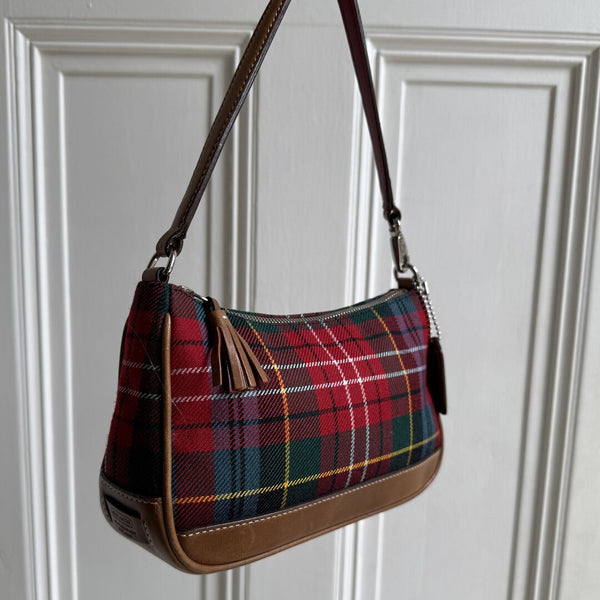 Coach Demi Plaid Shoulder Bag