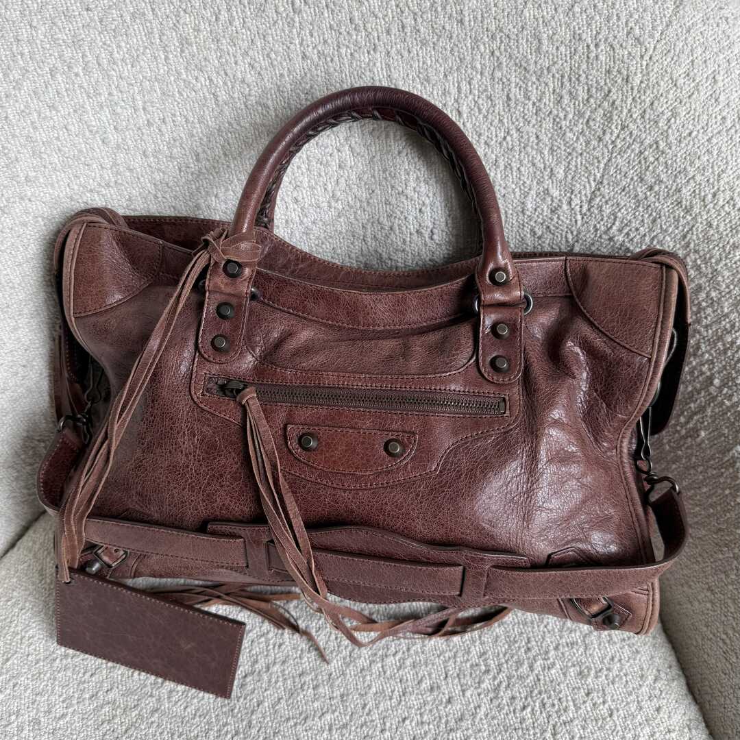 2010 Balenciaga City Leather Brown Handbag