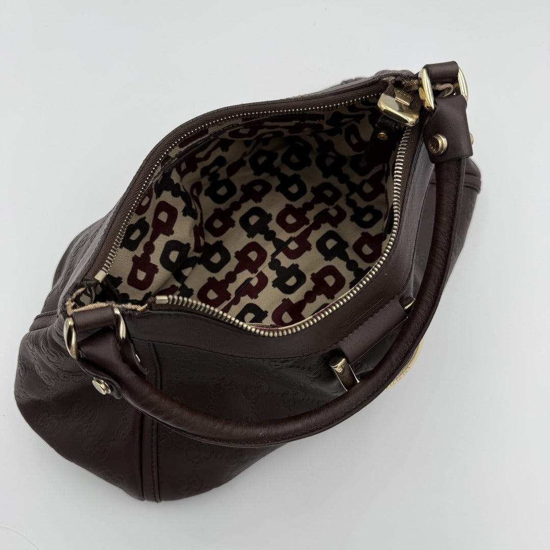 Gucci Guccissima Abbey Brown Shoulder Bag