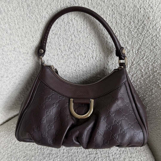 Gucci Guccissima Abbey Brown Shoulder Bag