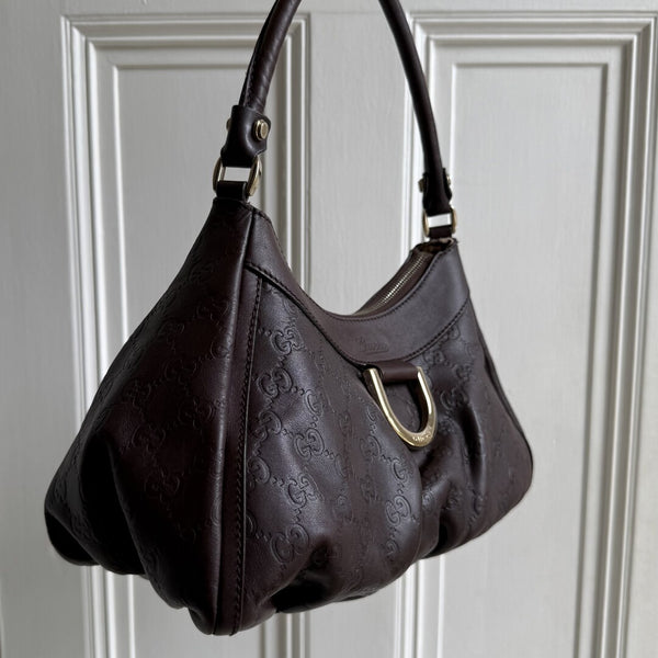 Gucci Guccissima Abbey Brown Shoulder Bag