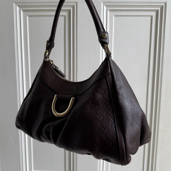 Gucci Guccissima Abbey Brown Shoulder Bag