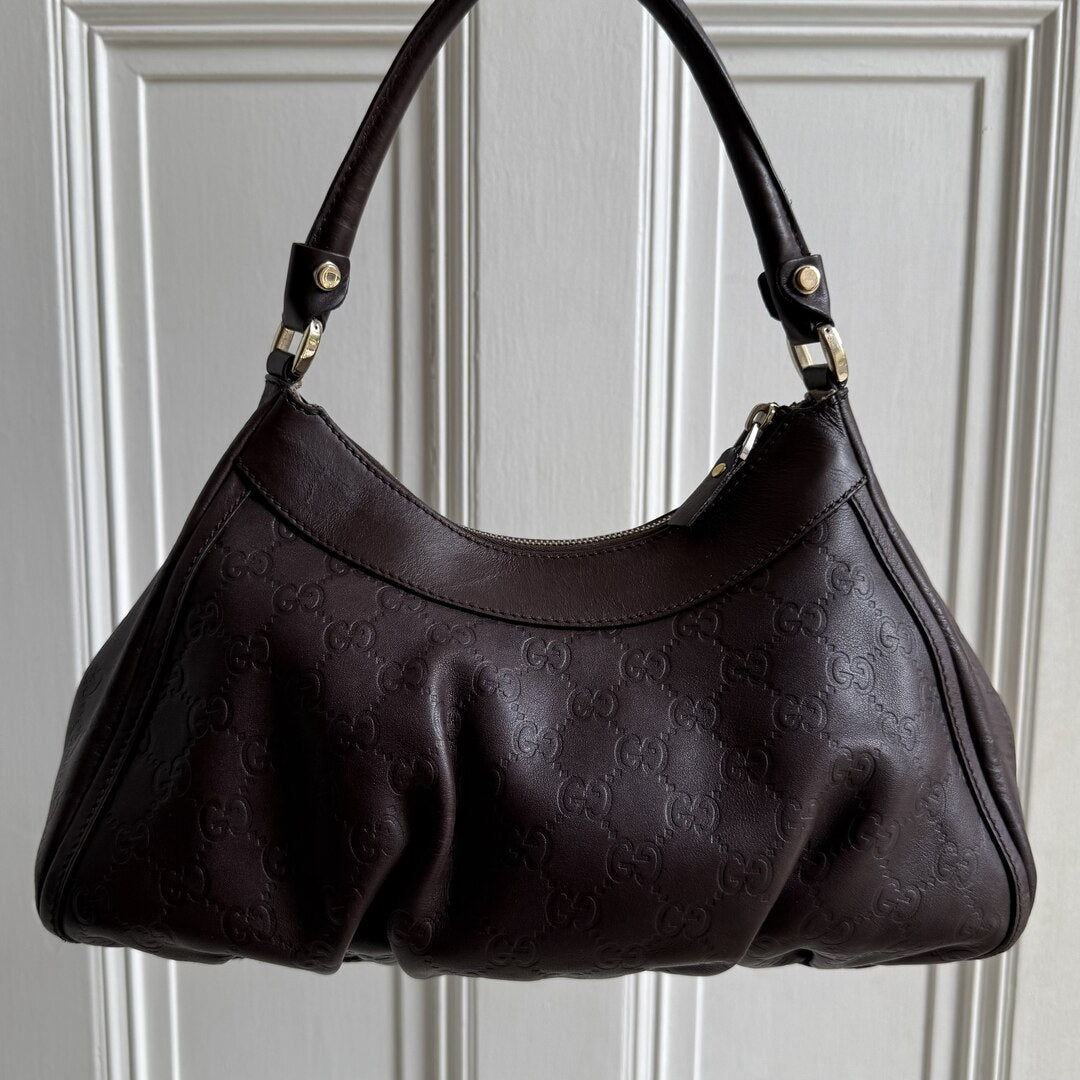 Gucci Guccissima Abbey Brown Shoulder Bag