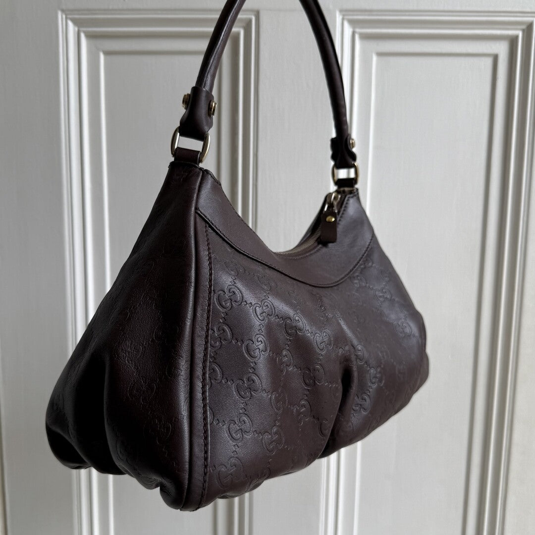 Gucci Guccissima Abbey Brown Shoulder Bag