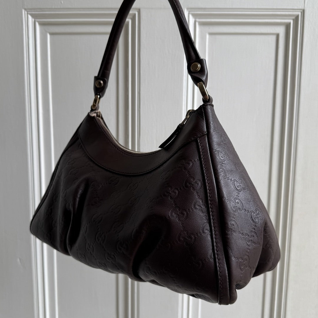 Gucci Guccissima Abbey Brown Shoulder Bag