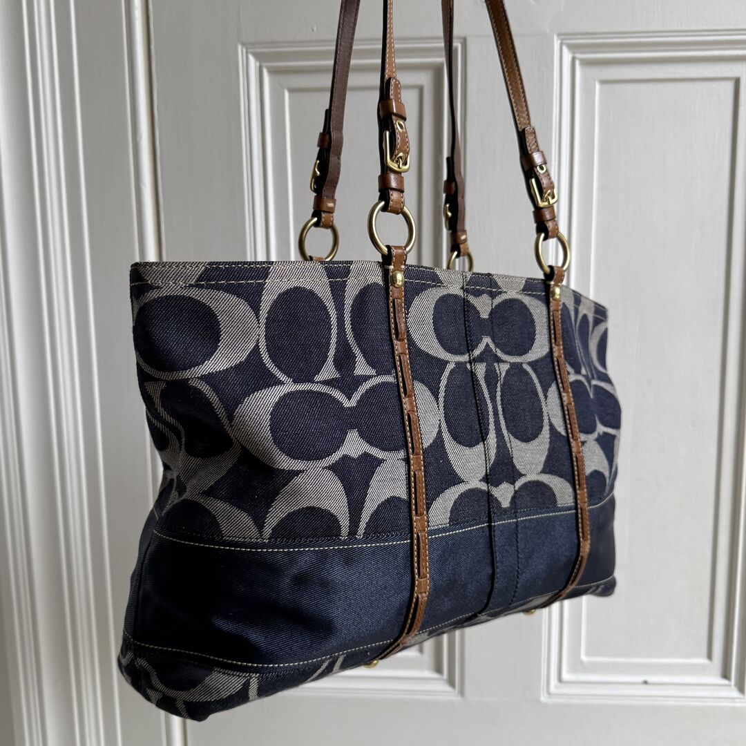 Coach Signature Denim Tote Bag