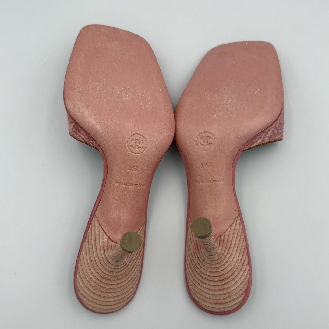 Chanel Travel Line Pink Kitten Heels