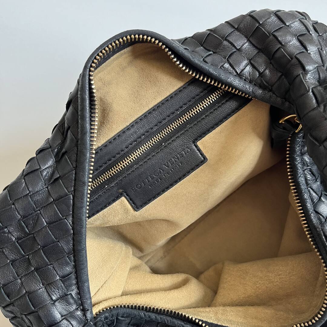 Bottega Veneta Intrecciato Hobo Black Bag