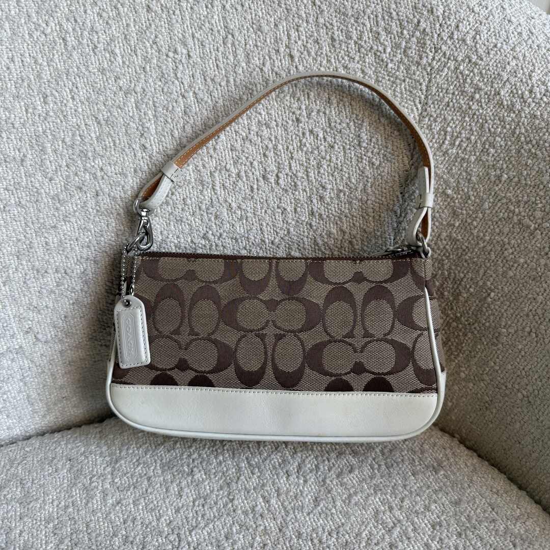 Coach Signature Demi White Shoulder Bag