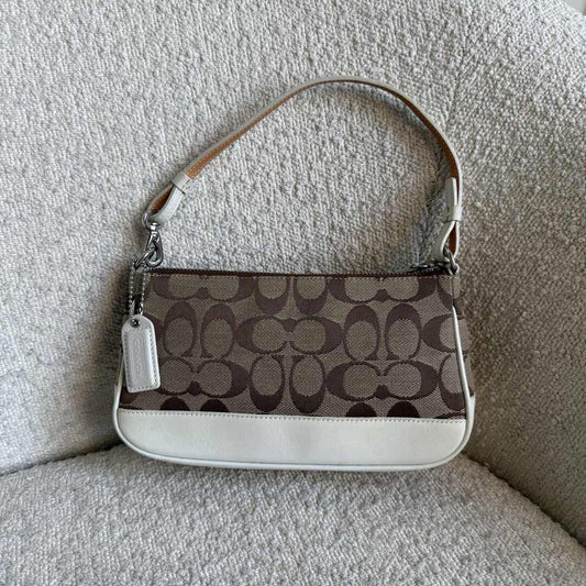 Coach Signature Demi White Shoulder Bag