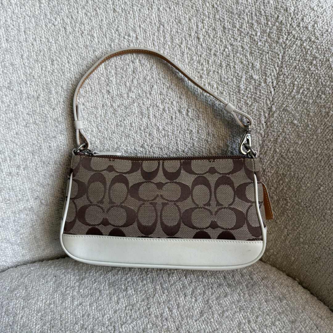 Coach Signature Demi White Shoulder Bag