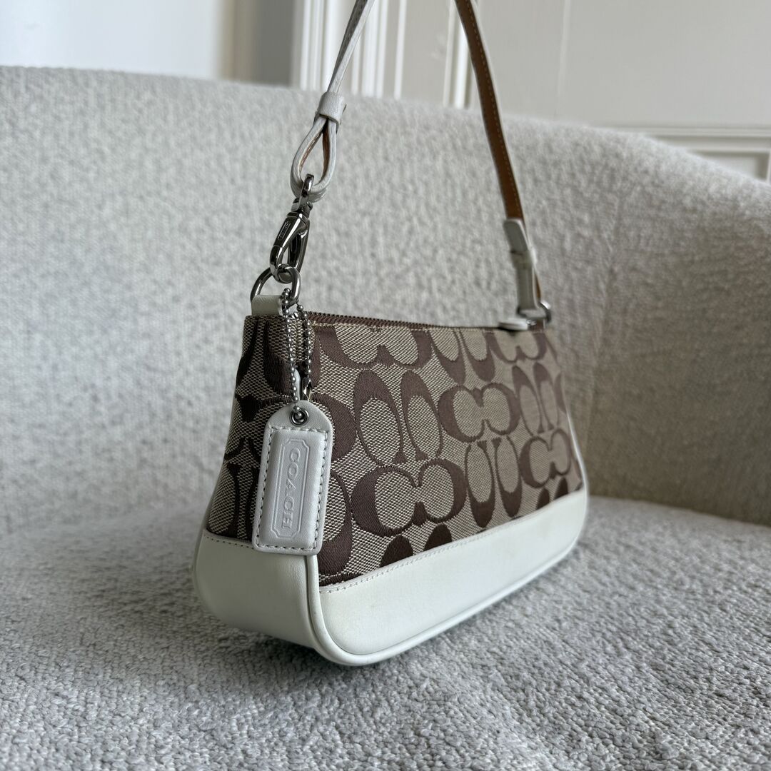 Coach Signature Demi White Shoulder Bag