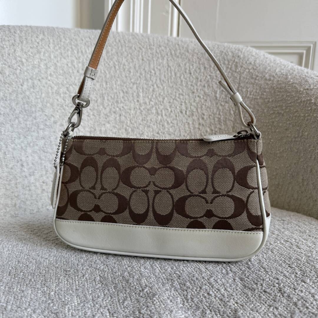 Coach Signature Demi White Shoulder Bag