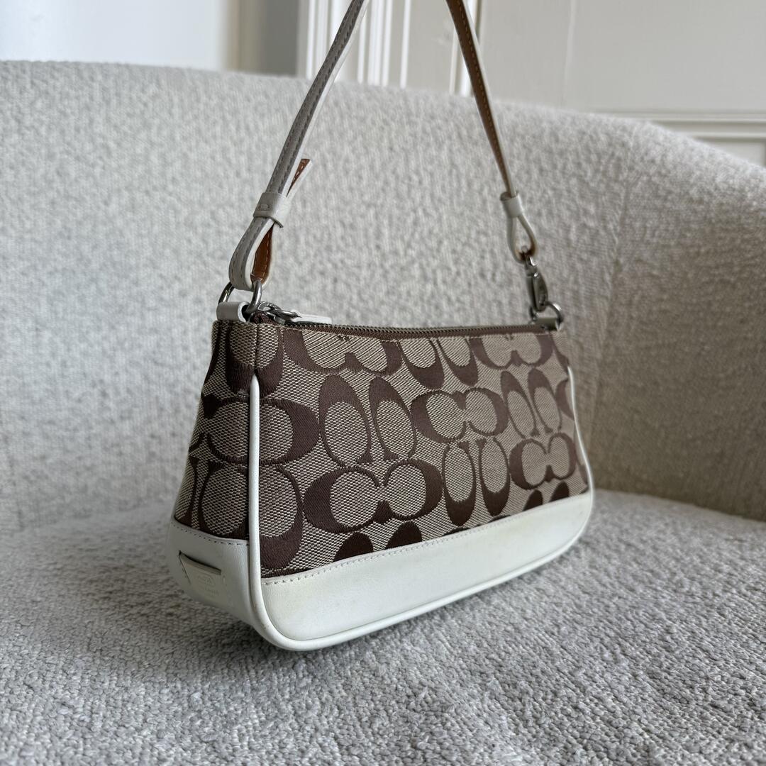 Coach Signature Demi White Shoulder Bag