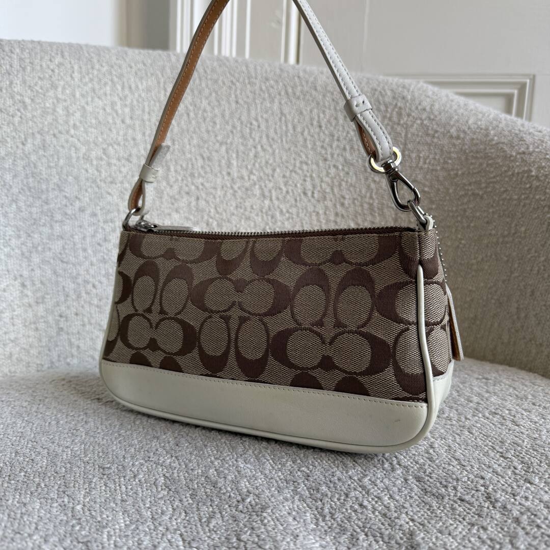 Coach Signature Demi White Shoulder Bag