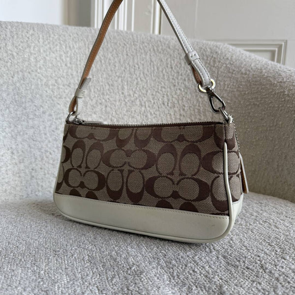Coach Signature Demi White Shoulder Bag