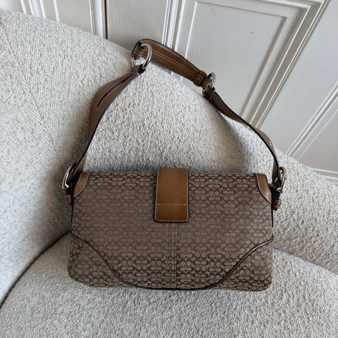 Coach Soho Mini Signature Brown Shoulder Bag