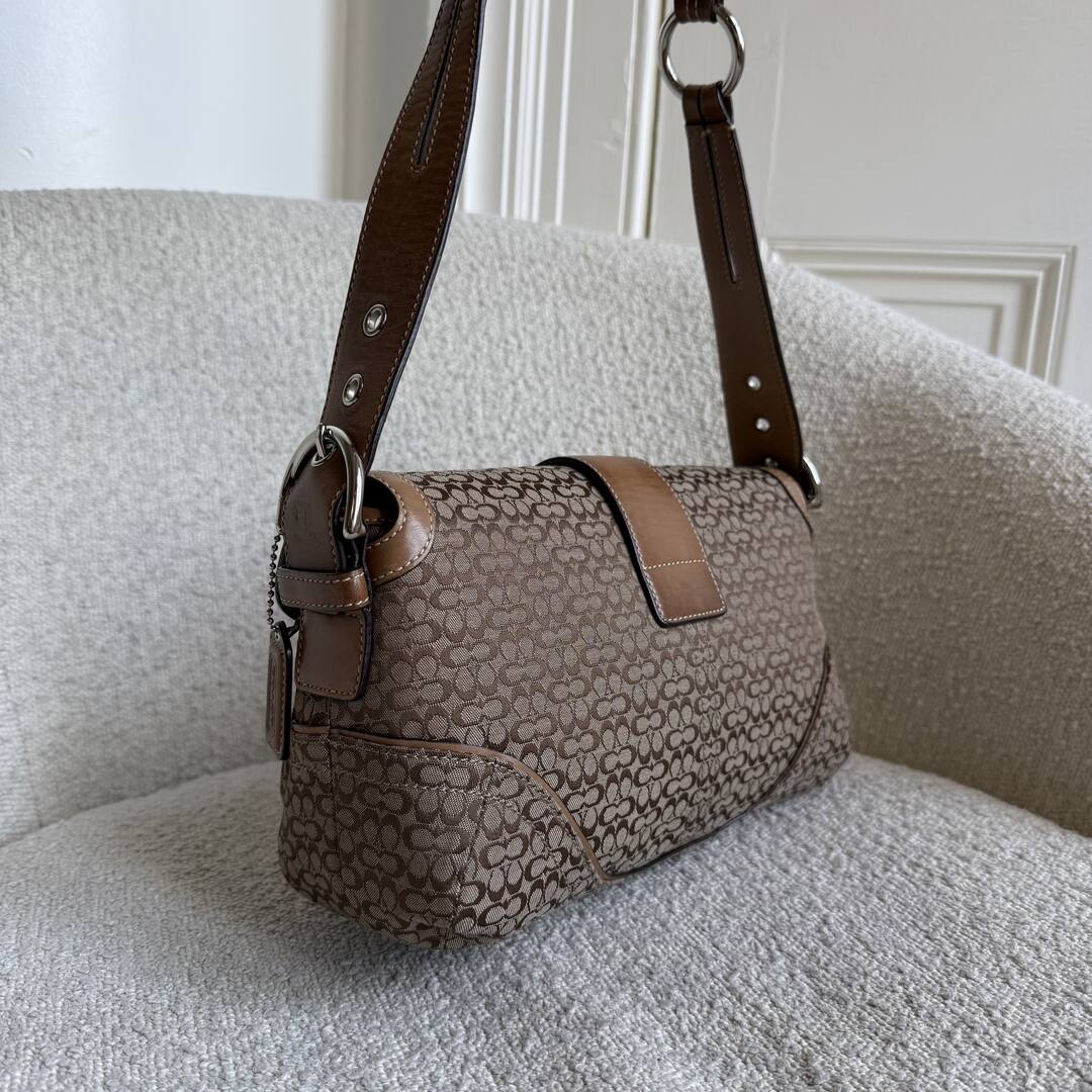 Coach Soho Mini Signature Brown Shoulder Bag