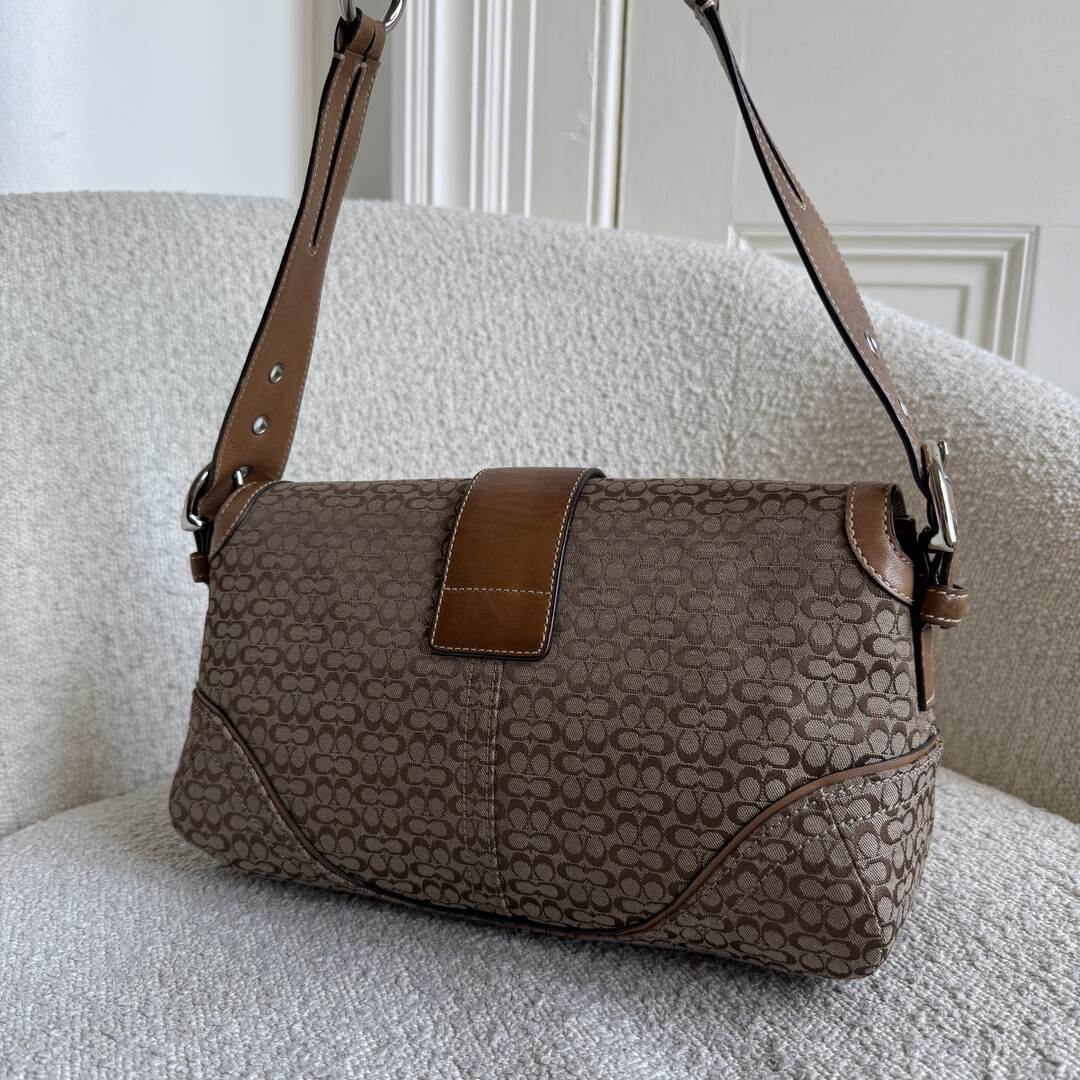 Coach Soho Mini Signature Brown Shoulder Bag