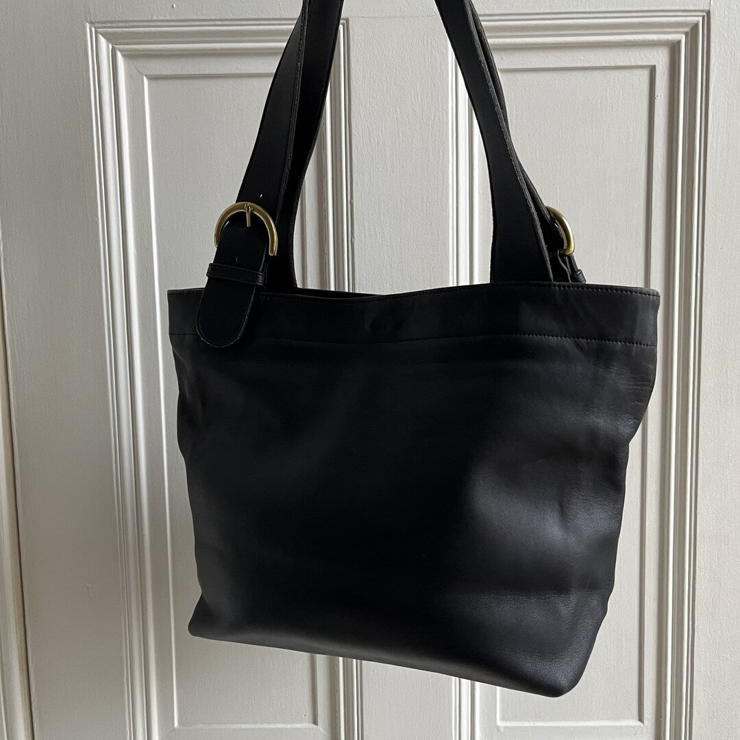 90s Coach Soho Black Leather Tote Bag