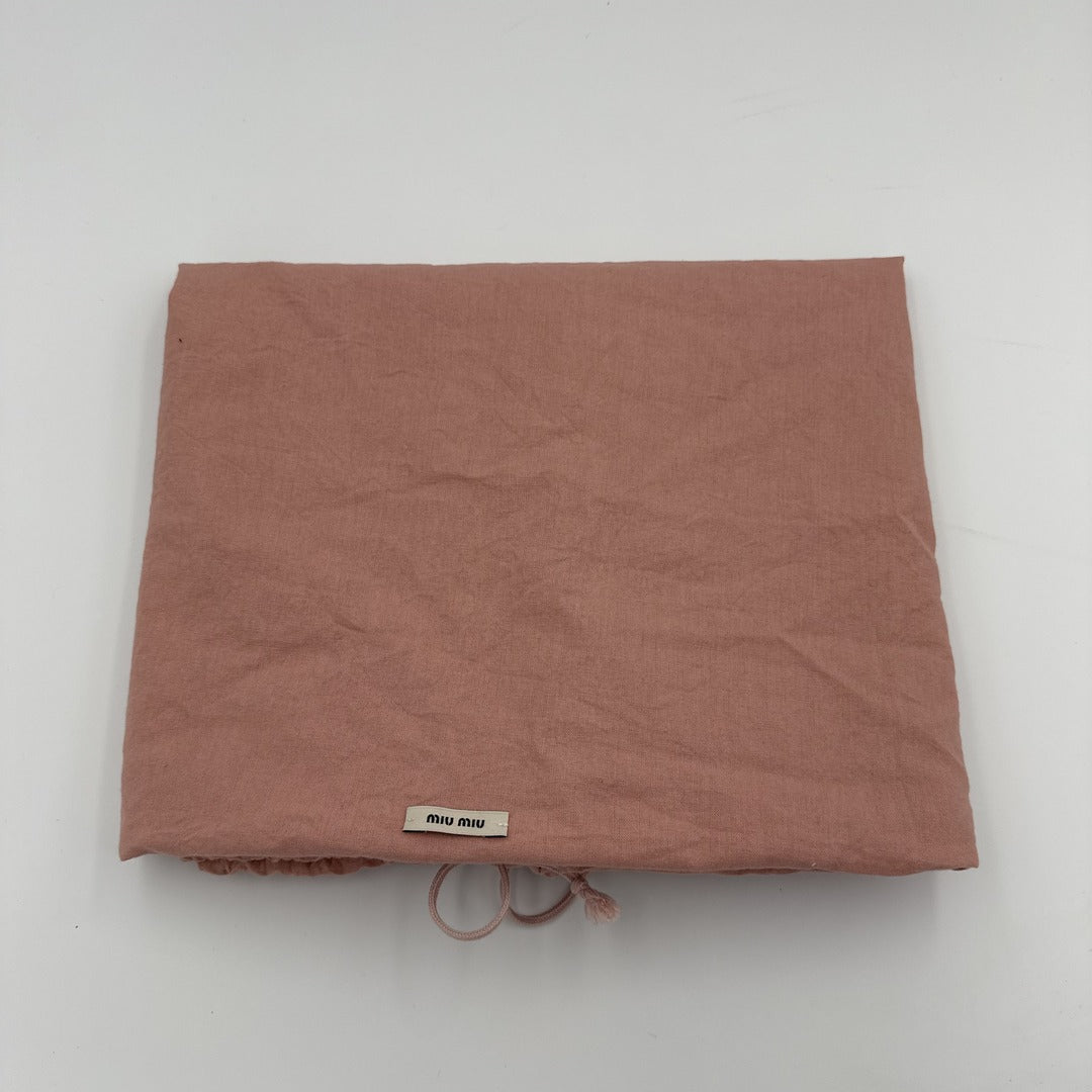 Miu Miu Hobo Leather Beige Shoulder Bag