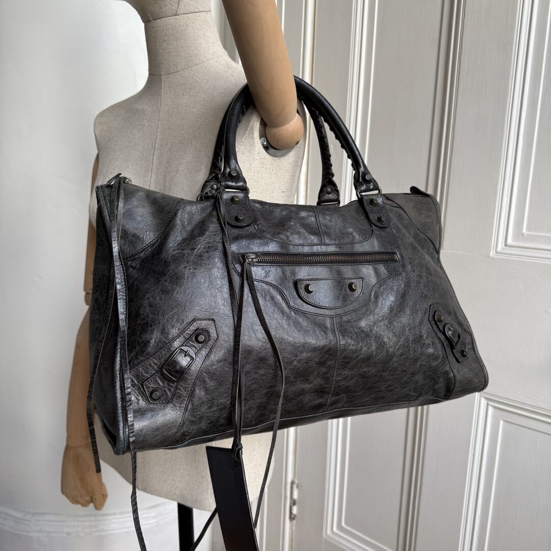 2008 Balenciaga The City Black Large Handbag