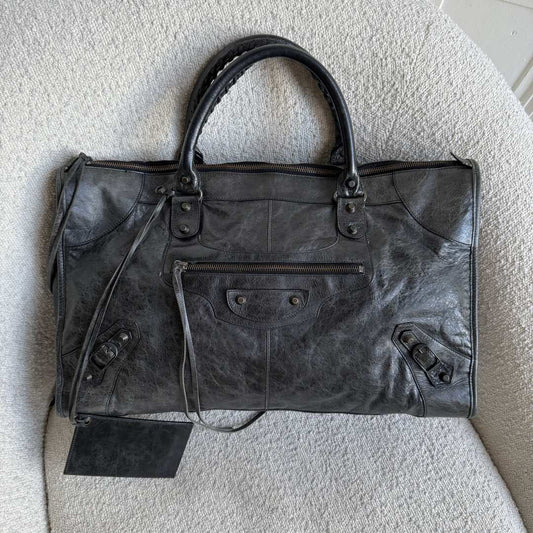 2008 Balenciaga The City Black Large Handbag