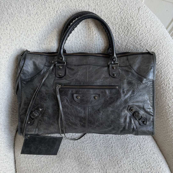 2008 Balenciaga The City Black Large Handbag