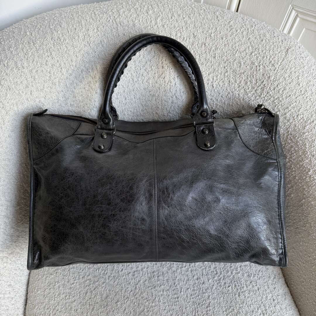 2008 Balenciaga The City Black Large Handbag