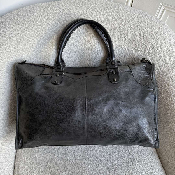 2008 Balenciaga The City Black Large Handbag