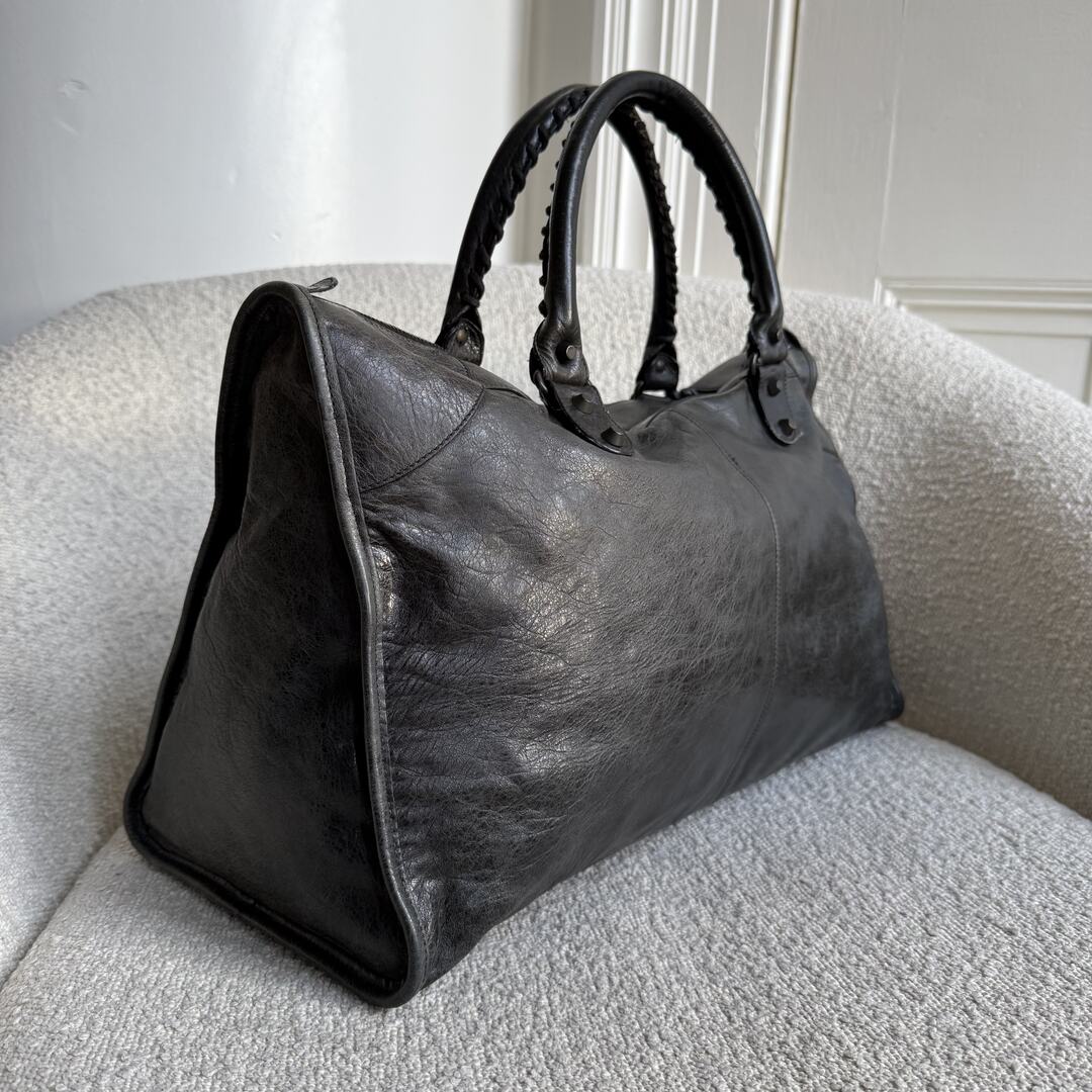 2008 Balenciaga The City Black Large Handbag