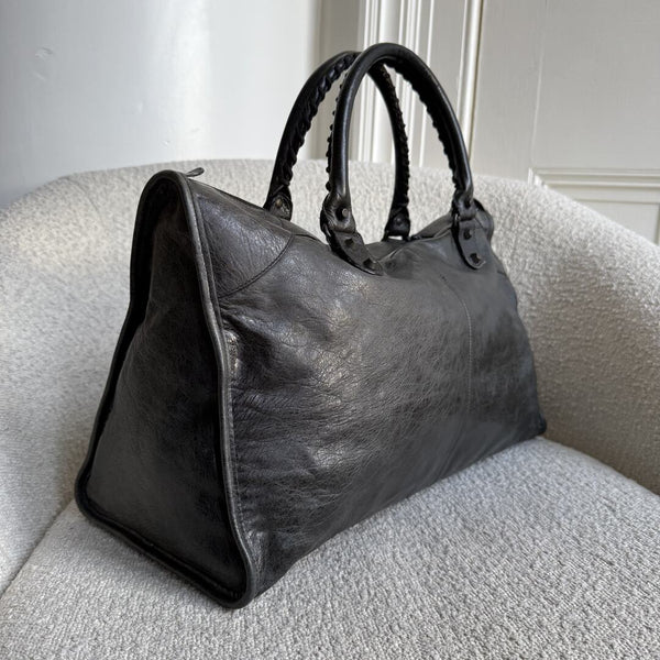 2008 Balenciaga The City Black Large Handbag