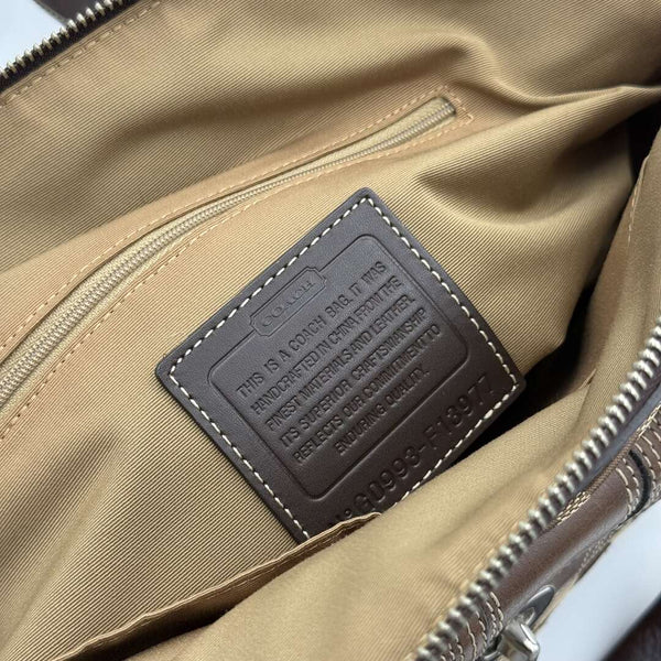 Coach Signature Hampton Brown Handbag