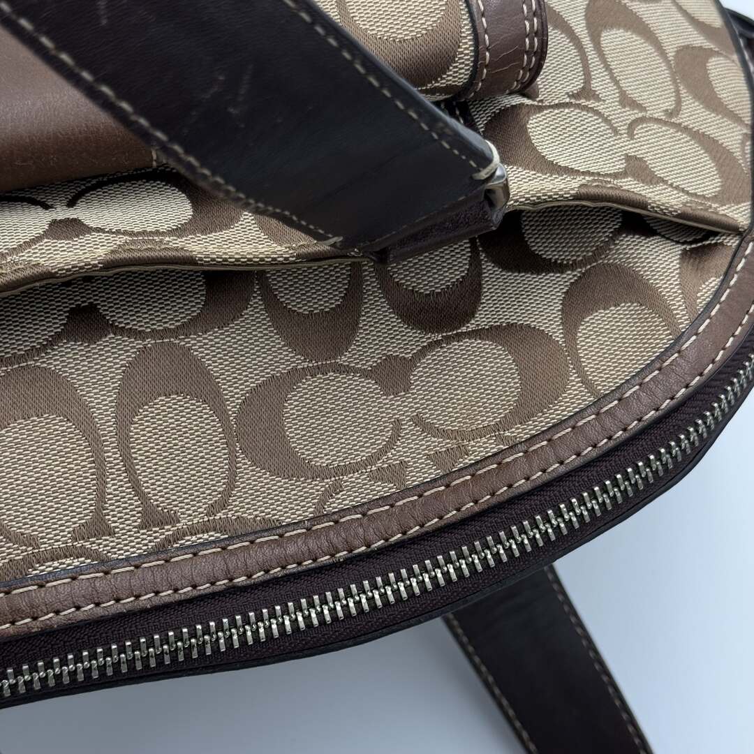 Coach Signature Hampton Brown Handbag