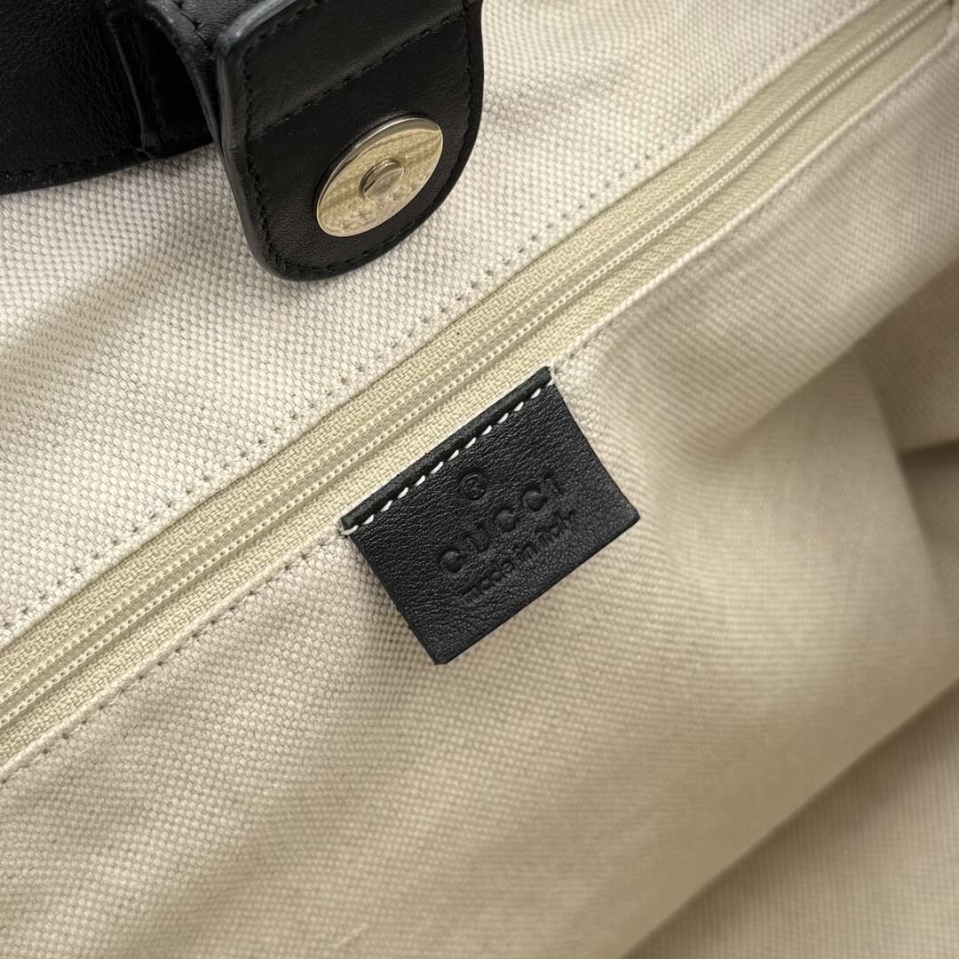 Gucci Guccissima Sukey Leather Black Tote Bag